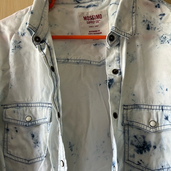 Target Button Down Denim Like Shirt - Picture 2 of 3